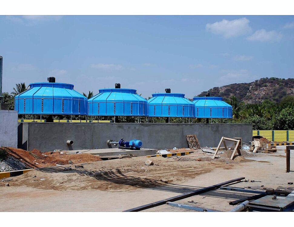 Industrial counter-flow cooling towers